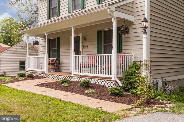 Relax on the covered front porch