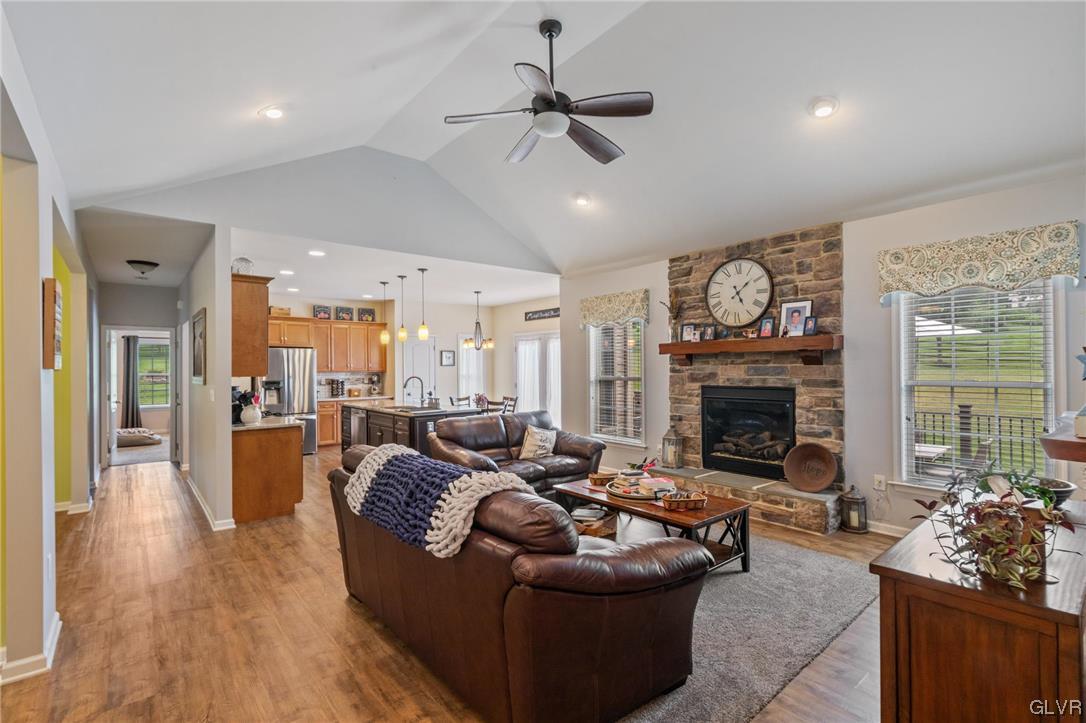 315 Bougher Hill Road Easton, PA 18042 - Photo 7 of 20 a living room with furniture and a fireplace