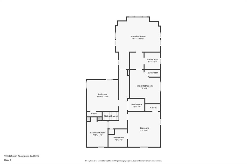 1735 Johnson Road Northeast Atlanta, GA 30306 - Photo 53 of 54 a picture of a floor plan