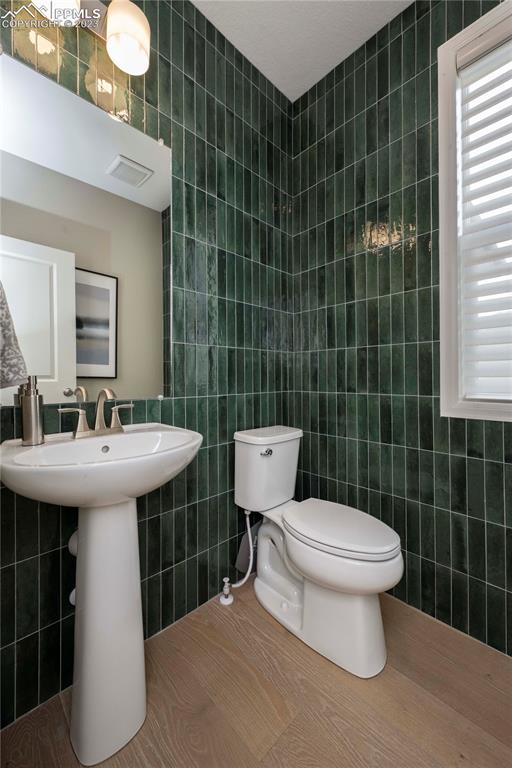631 Felicity Loop Castle Rock, CO 80109 - Photo 14 of 33 a bathroom with a sink mirror toilet and shower