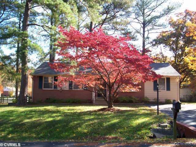 9727 Esmont Road Henrico, VA 23228 - Photo 1 of 12 Exterior Front - Attractive Brick Rancher situated