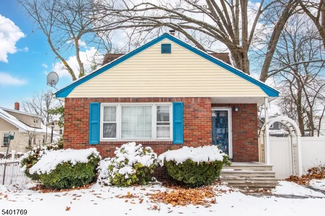 a front view of a house