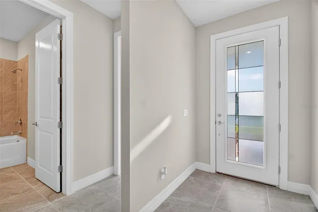 a view of an entryway door