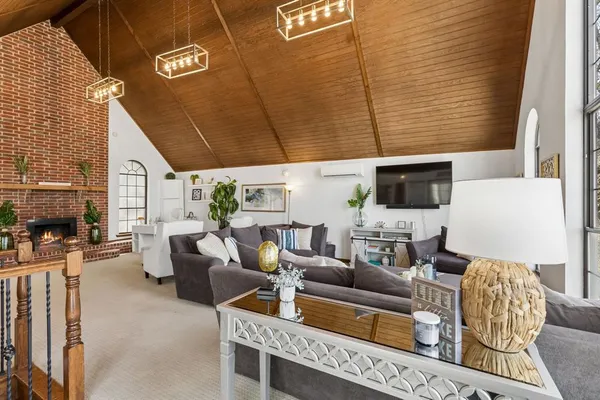 a outdoor living space with furniture