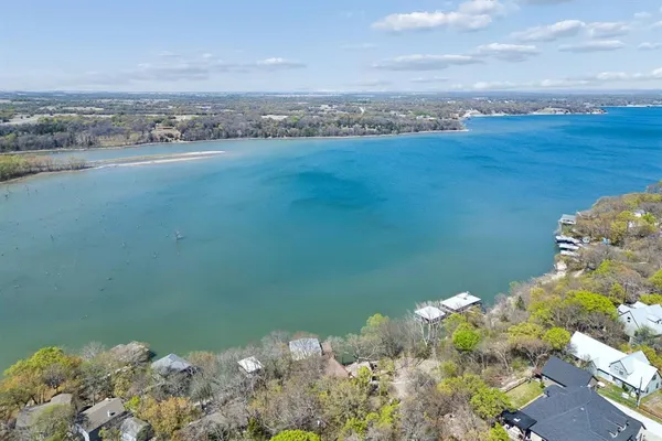 a view of a lake with a mountain