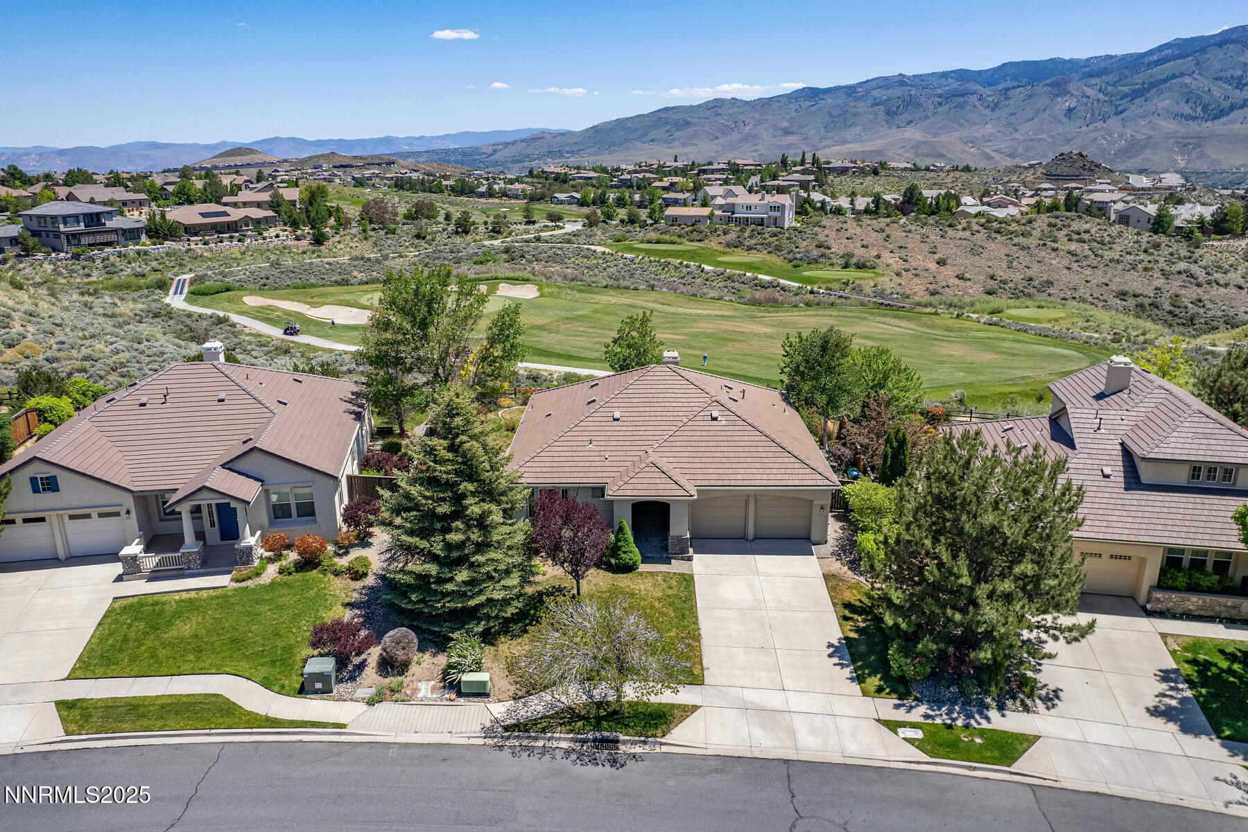 8890 Chipshot Trail Reno, NV 89523 - Photo 33 of 36 an aerial view of a house with a lake view