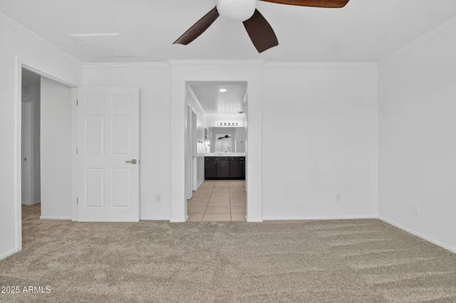 a view of an empty room