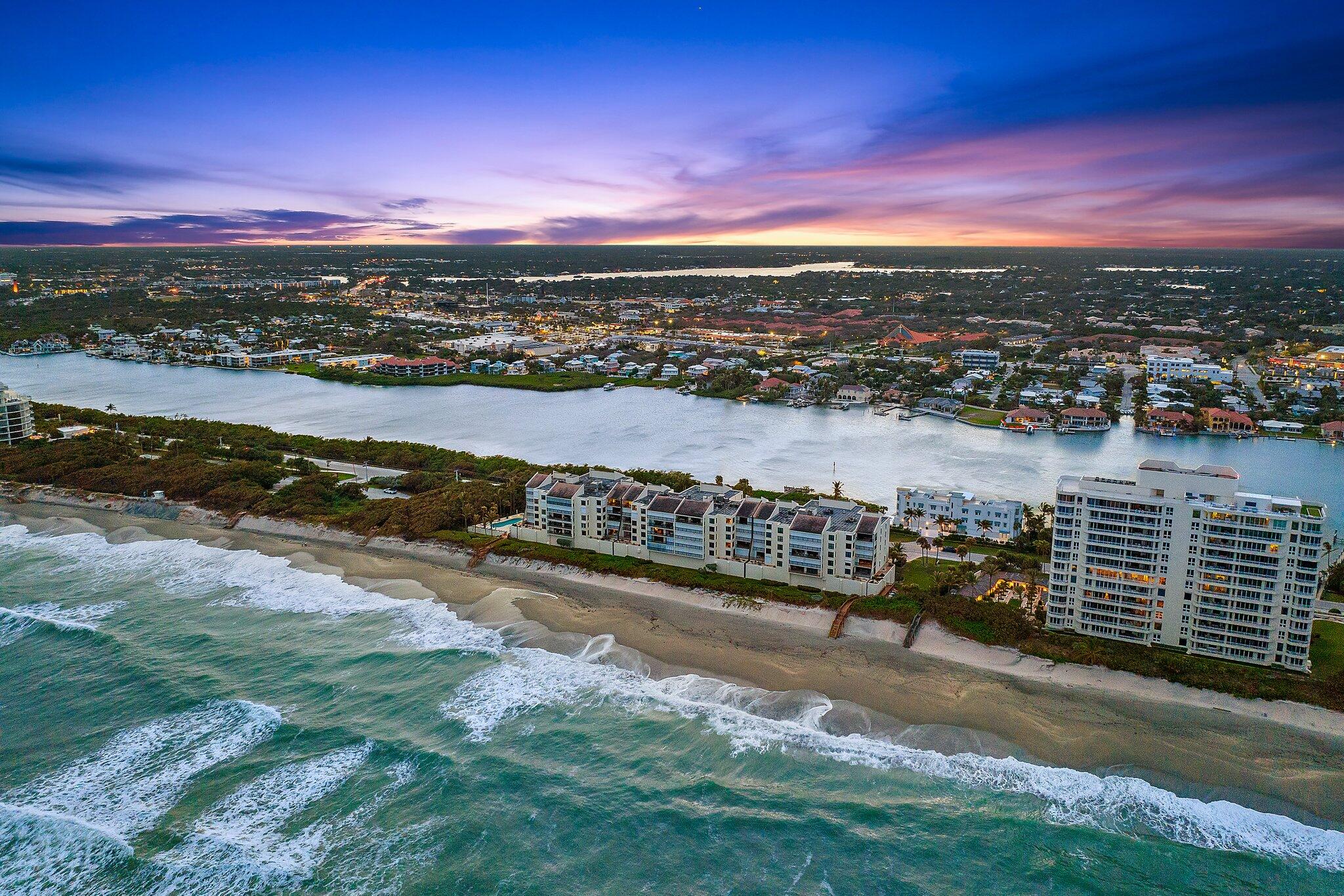 19670 South Beach Road, Unit B303 Jupiter, FL 33469 - Photo 83 of 104 a view of a city and an ocean view