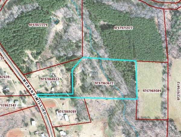 7922 McBane Mill Road Graham, NC 27253 - Photo 8 of 10 Tax map and aeral view of the 6 acres. The house is situated in about the middle of the property