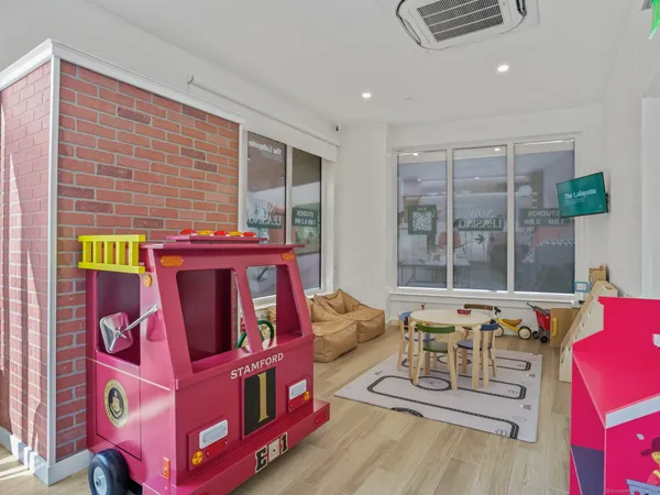 a view of a building with many windows