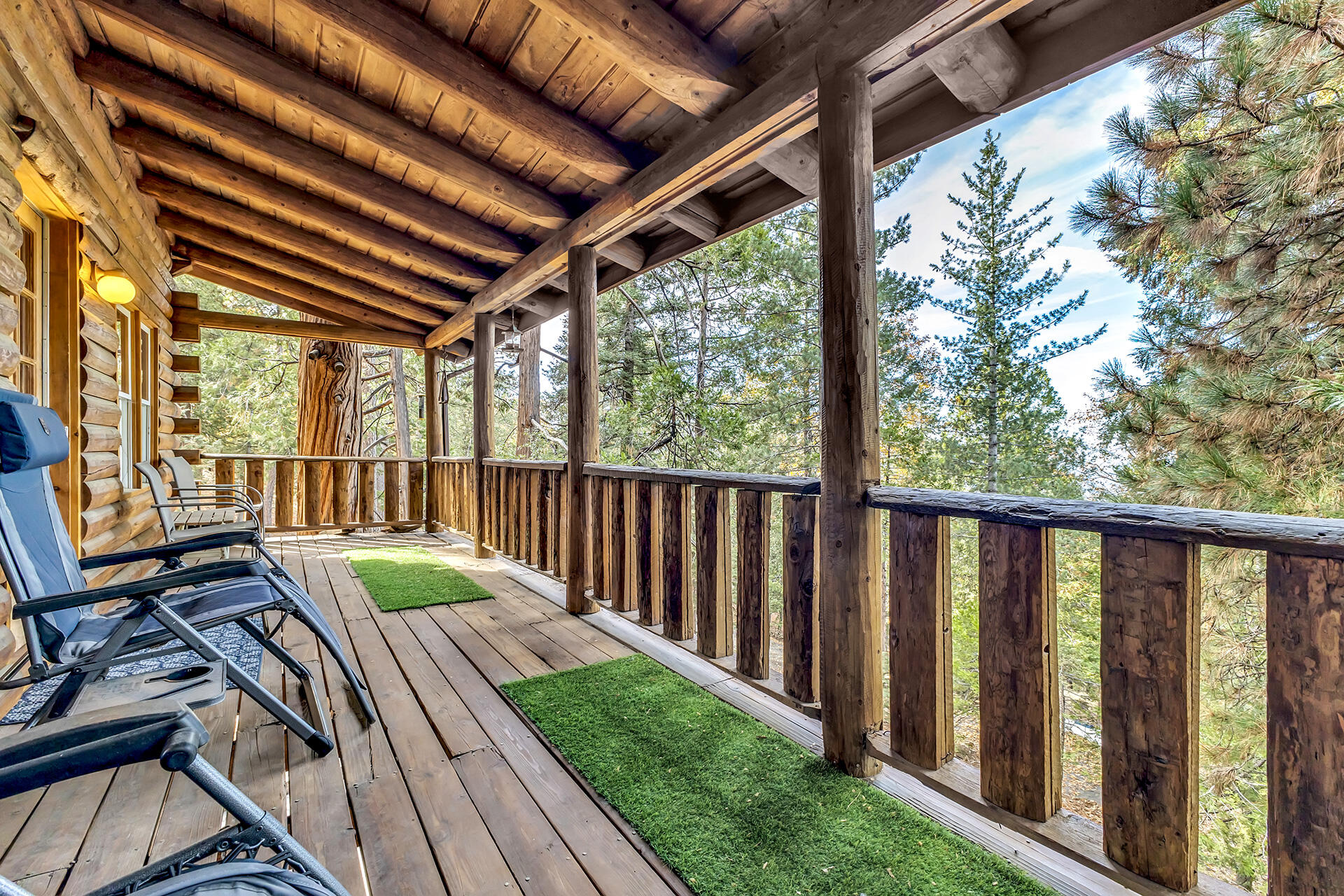 25121 Pine Cove Road Idyllwild, CA 92549 - Photo 31 of 65 a view of a balcony with wooden floor
