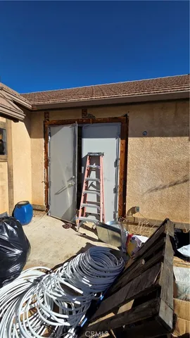 a view of a balcony with an ocean view