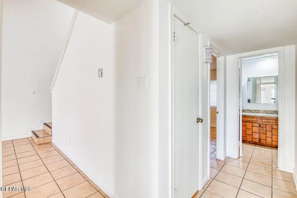 a view of a hallway with a elevator