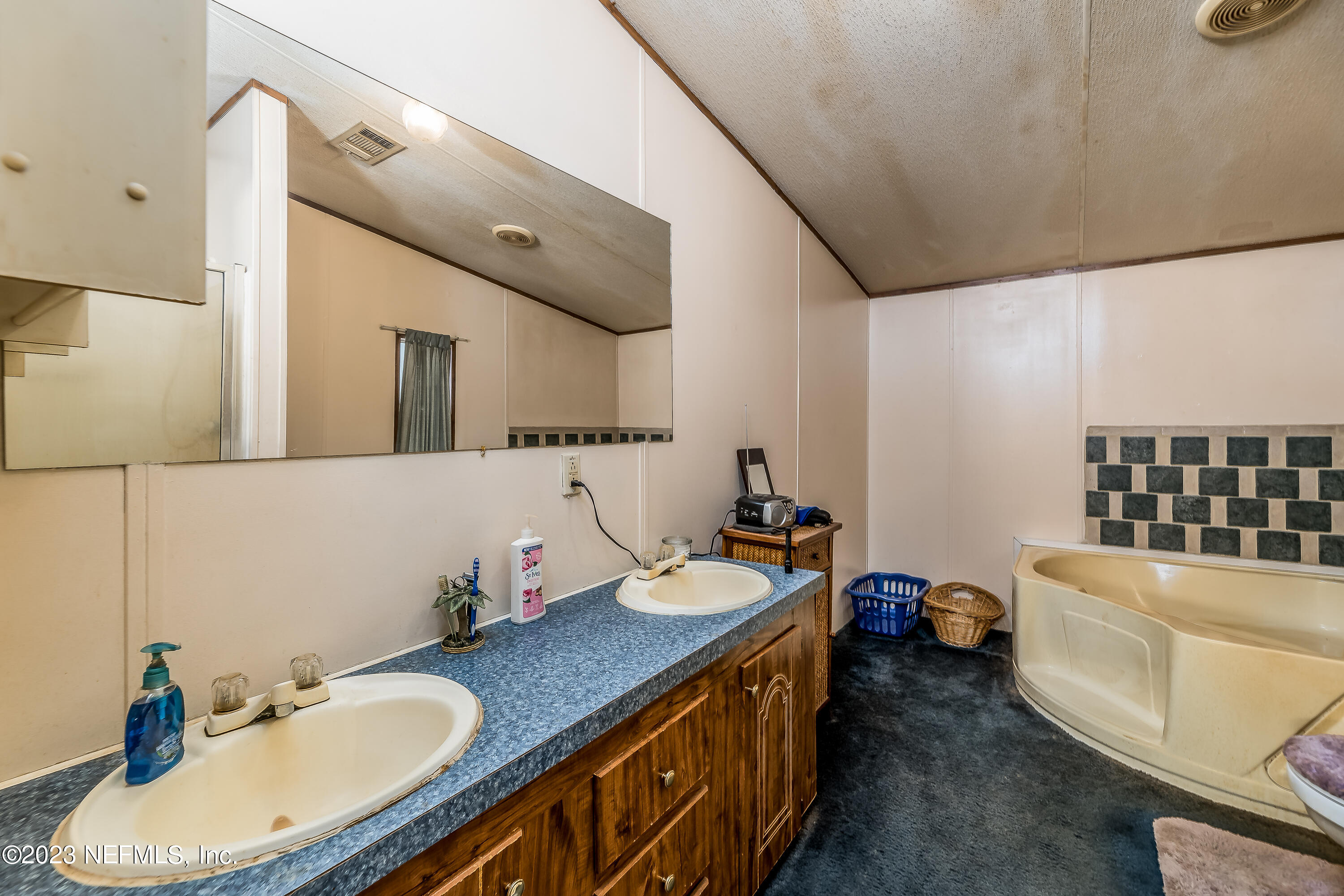 4014 Pinto Road Middleburg, FL 32068 - Photo 19 of 19 a bathroom with a granite countertop sink and a mirror