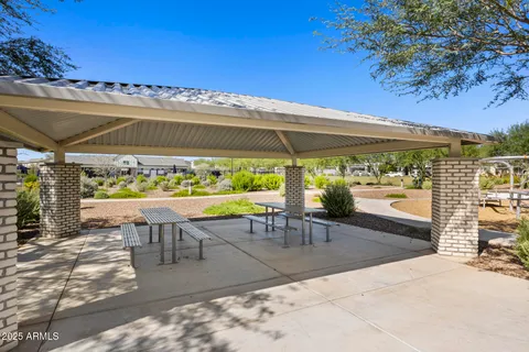 a view of a park with slide
