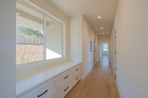an empty room with window