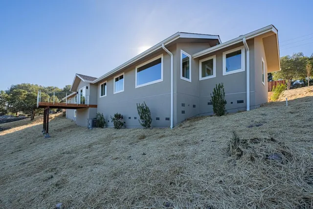 a view of a road with an outdoor space