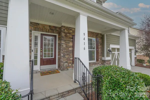 front view of a house with a porch