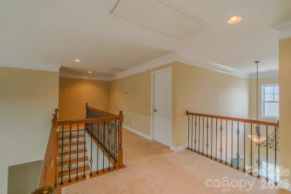 a view of a hallway with entryway