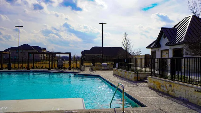 a view of a lake with houses