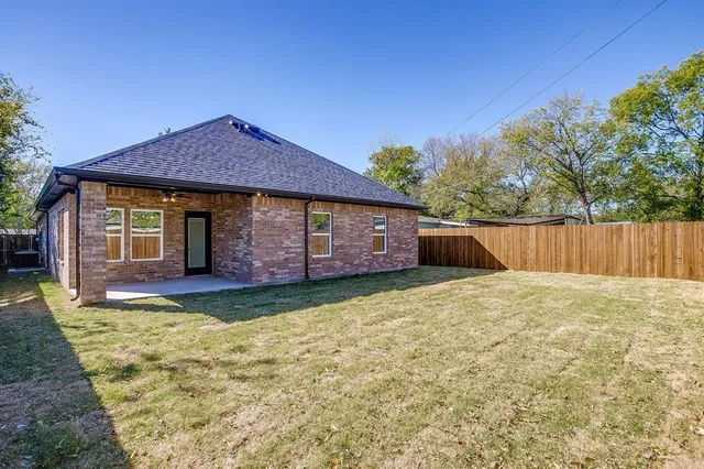 a backyard of a house