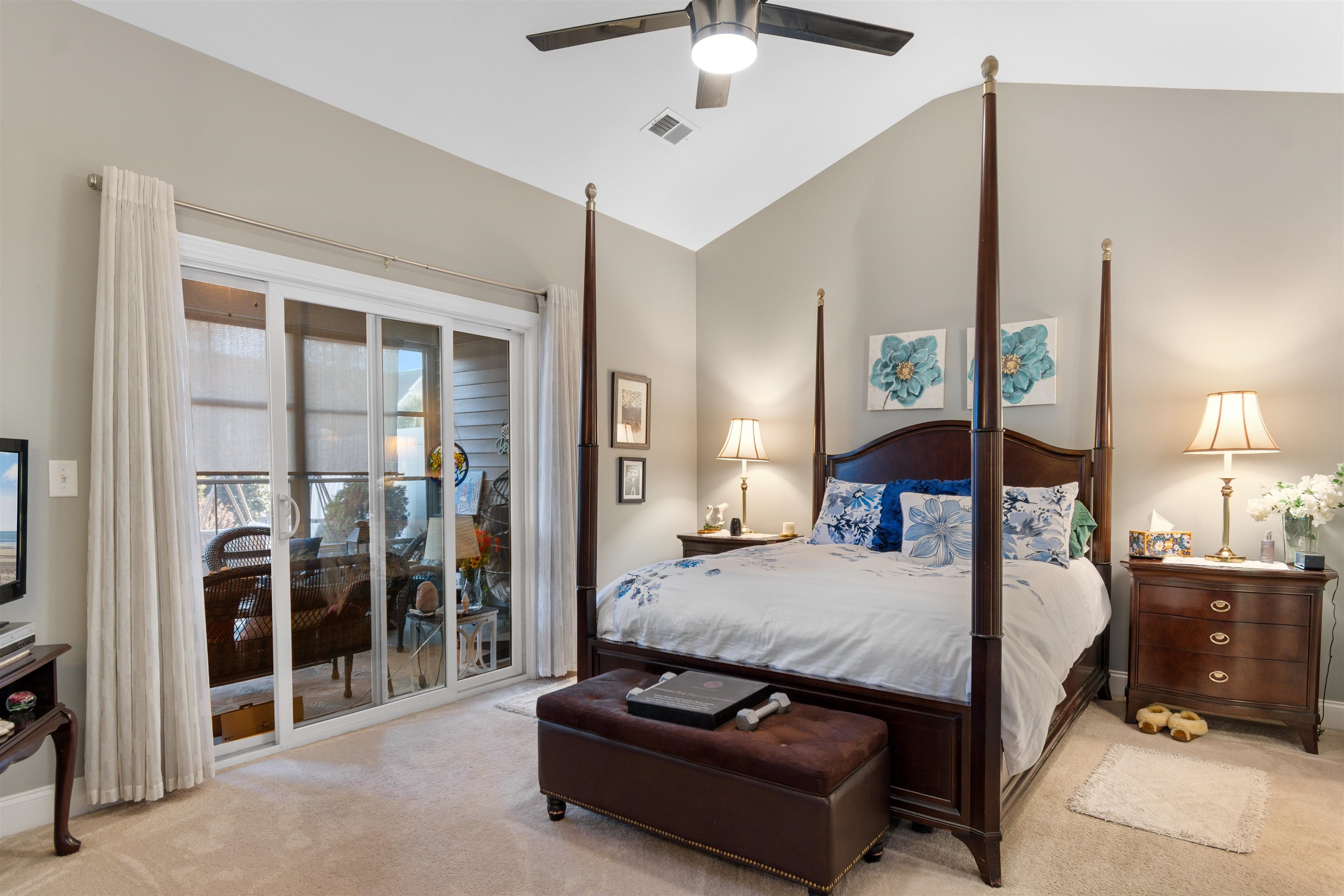 5459 Elba Way, Unit 1501 Myrtle Beach, SC 29579 - Photo 13 of 31 Dining space featuring a wainscoted wall, ornamental molding, dark wood-style floors, a decorative wall, and ceiling fan