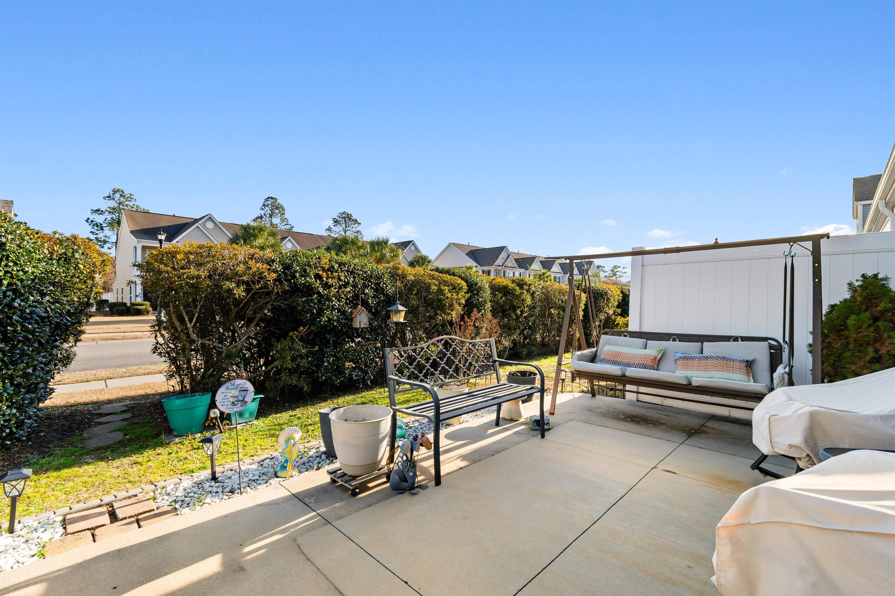 5459 Elba Way, Unit 1501 Myrtle Beach, SC 29579 - Photo 18 of 31 Sunroom with outdoor lounge area, ceiling fan, and a patio