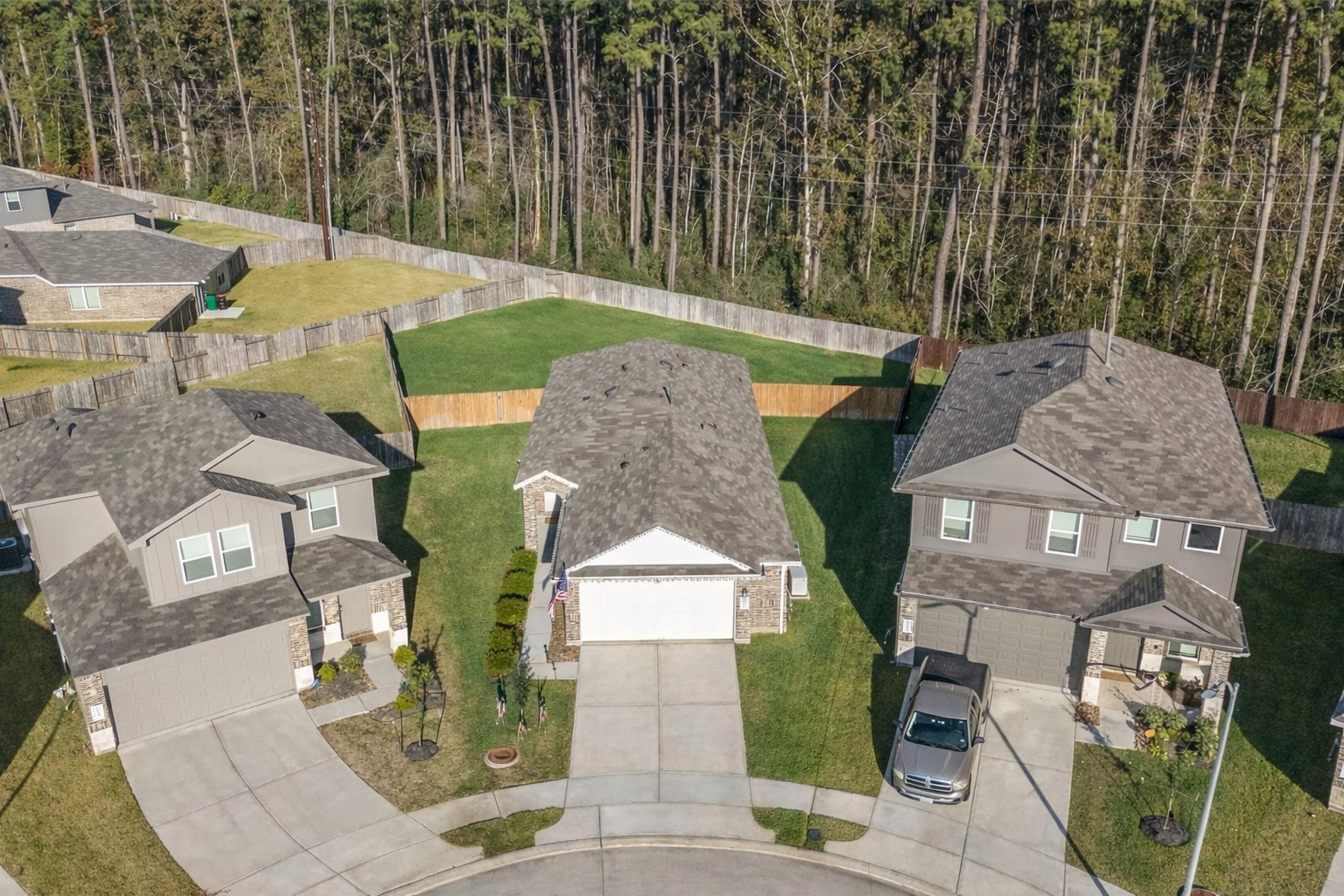 24034 Sunview Vly Drive Spring, TX 77373 - Photo 35 of 43 an aerial view of a house with garden space and street view