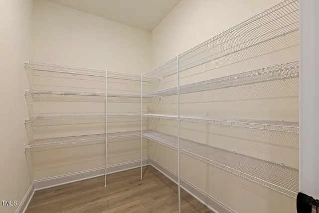 a view of a room with empty racks