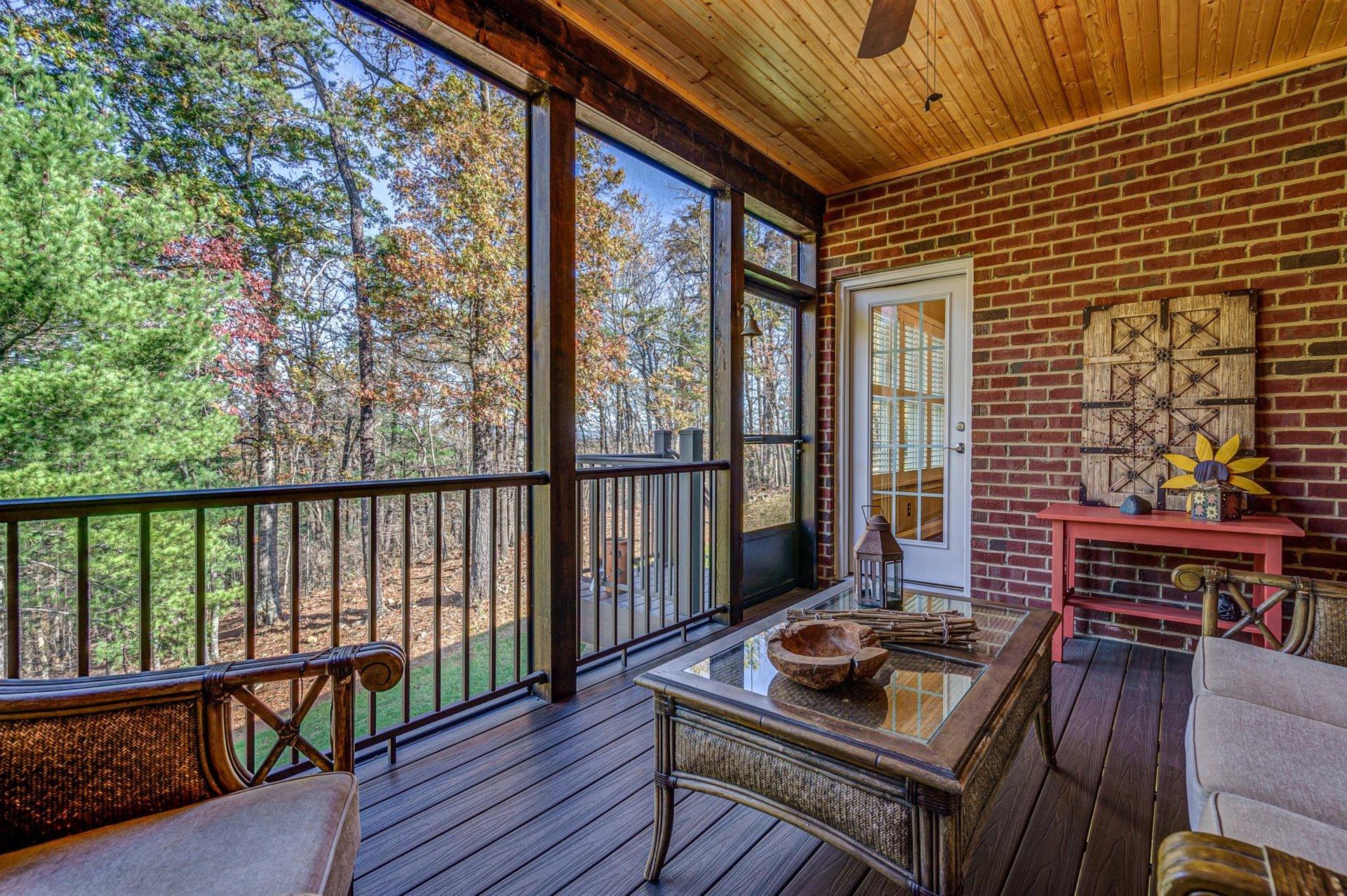 6989 Fairway Ridge Road Salem, VA 24153 - Photo 21 of 51 a balcony with furniture and wooden floor