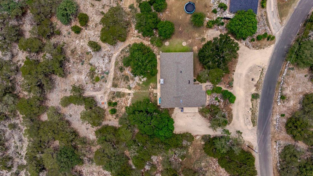 116 Ridge Road West Ingram, TX 78025 - Photo 49 of 65 an aerial view of house with yard and outdoor seating