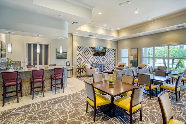 a living room with a couch and a table