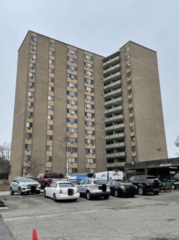 a car parked in front of a building