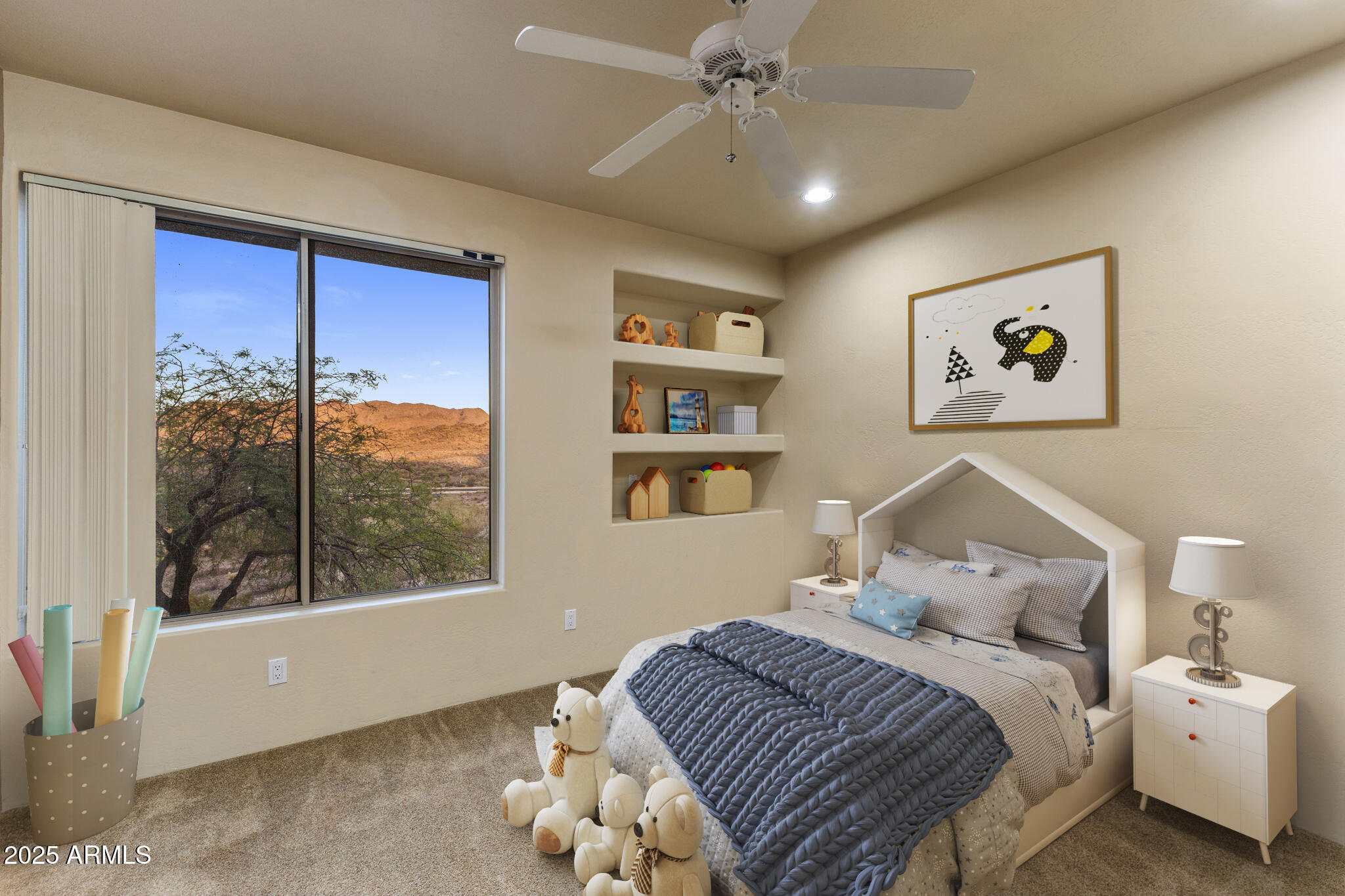 9247 North 24th Way Phoenix, AZ 85028 - Photo 62 of 99 a bedroom with a large bed and a window