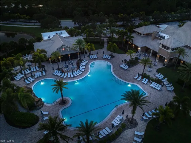 a view of a lake with houses