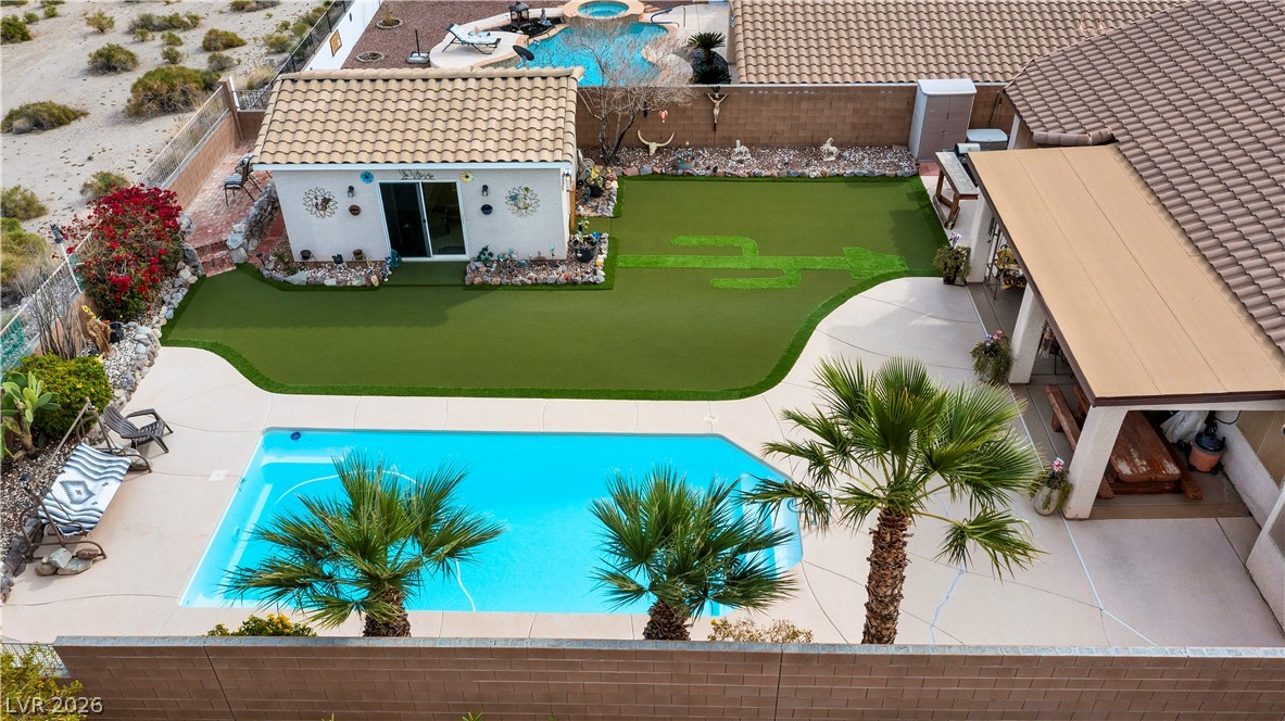2516 Morrow Ridge Place Laughlin, NV 89029 - Photo 75 of 93 Bird's eye view of a pool area