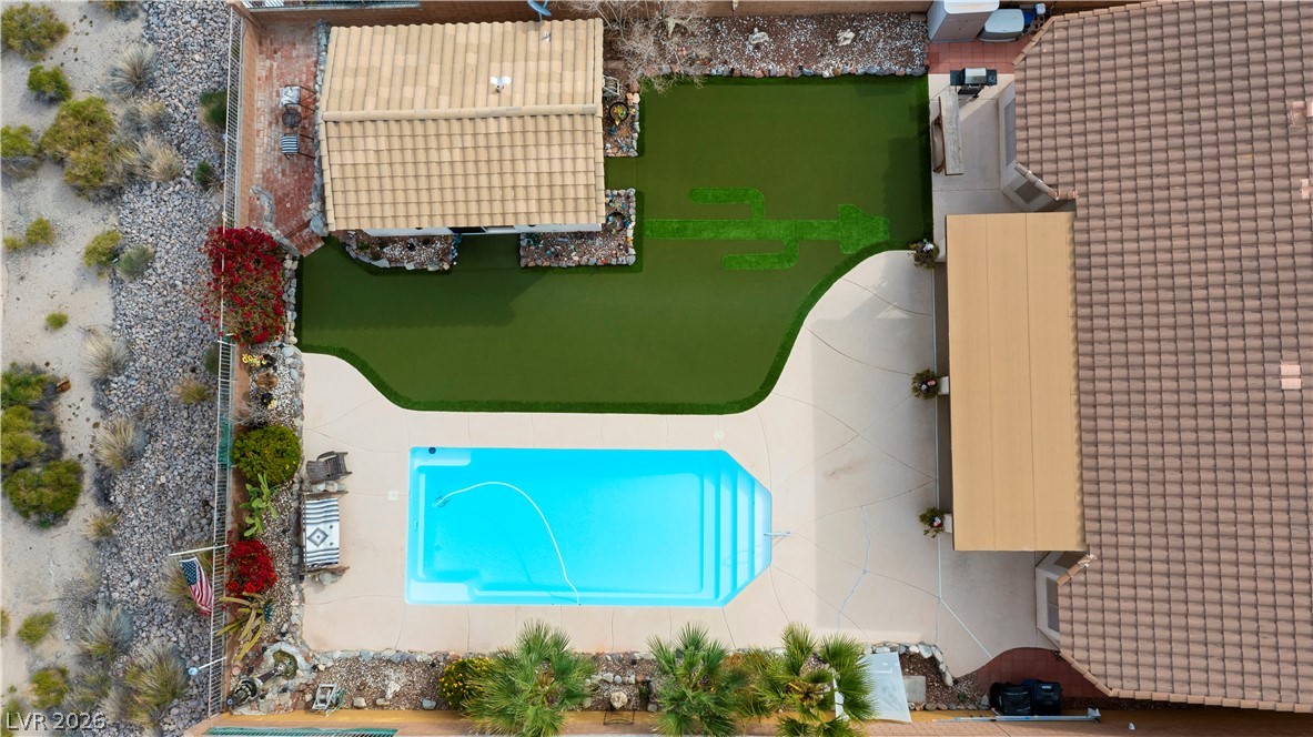 2516 Morrow Ridge Place Laughlin, NV 89029 - Photo 76 of 93 Drone / aerial view of a pool area