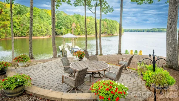 a outdoor space with furniture