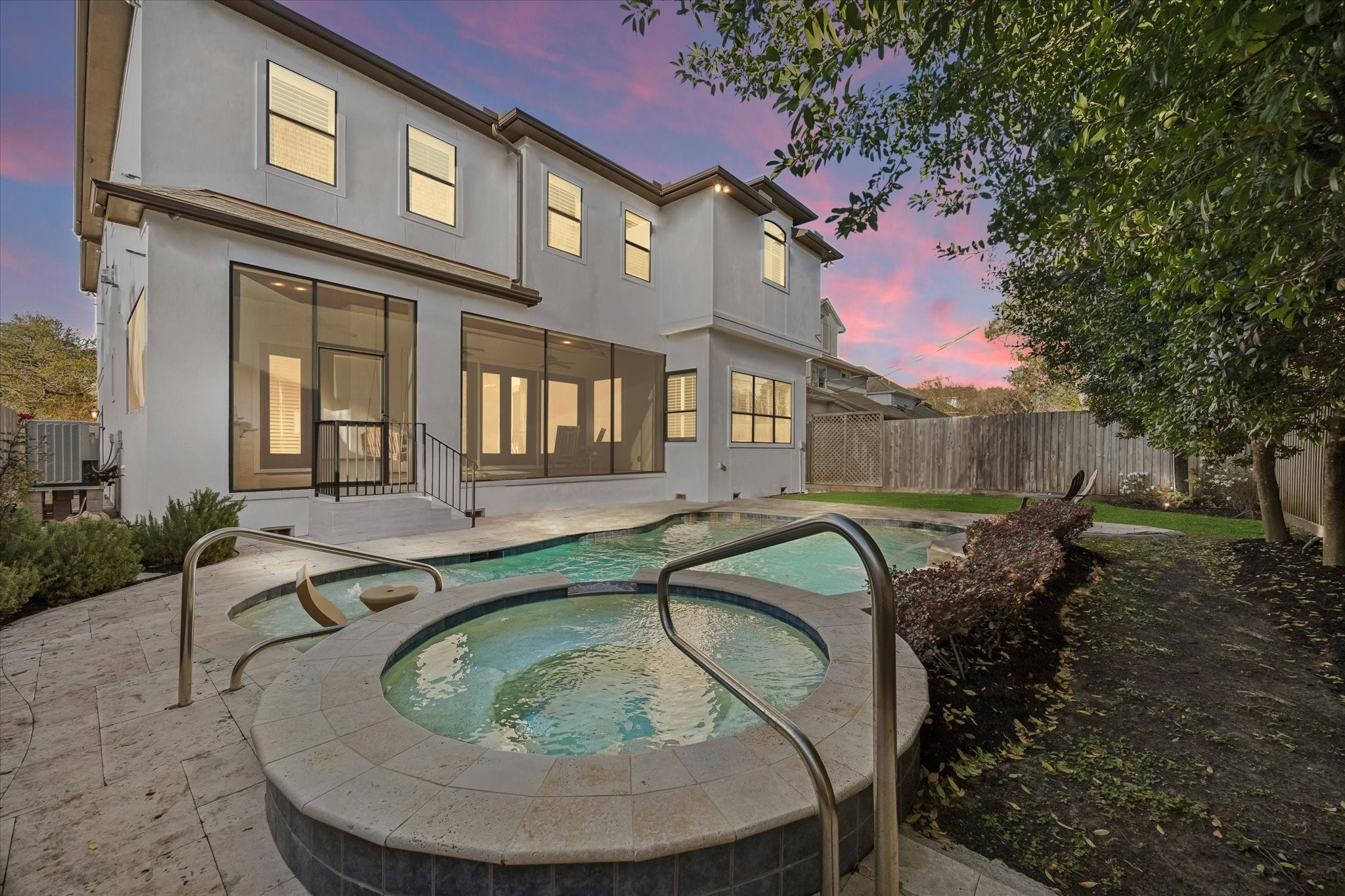 4511 Merrie Lane Bellaire, TX 77401 - Photo 44 of 46 a swimming pool with outdoor seating and yard