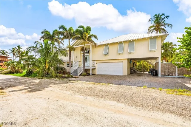 a view of a house with a patio