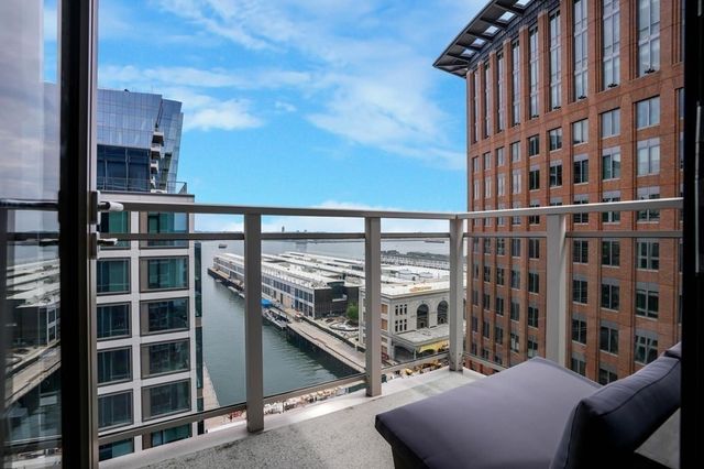 a view of balcony with couch
