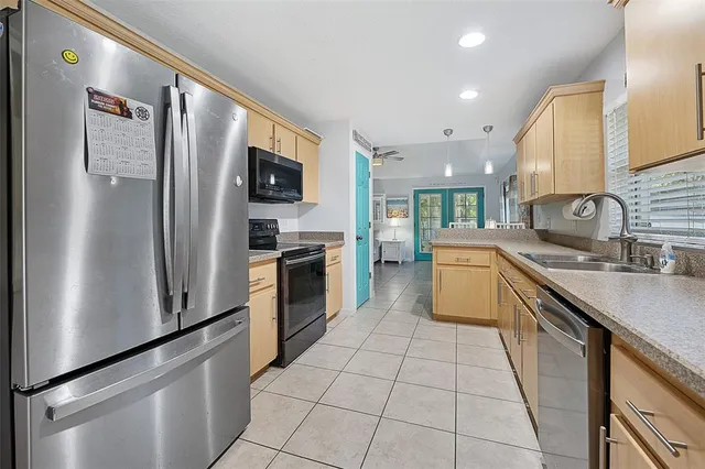 a view of an dining room with furniture window and outside view