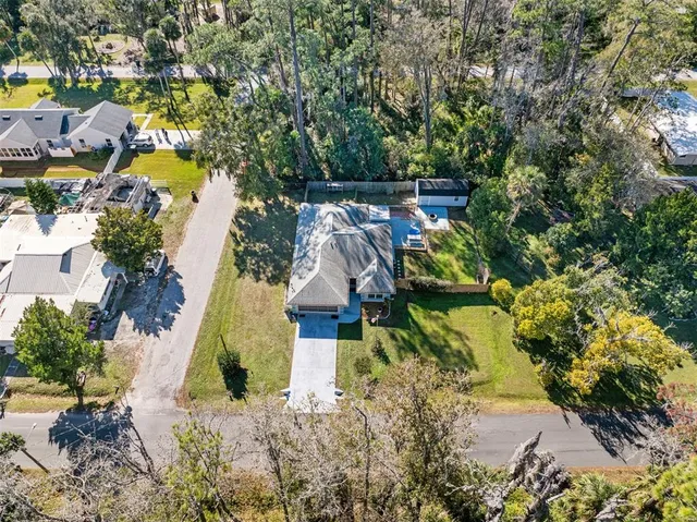 an aerial view of multiple house