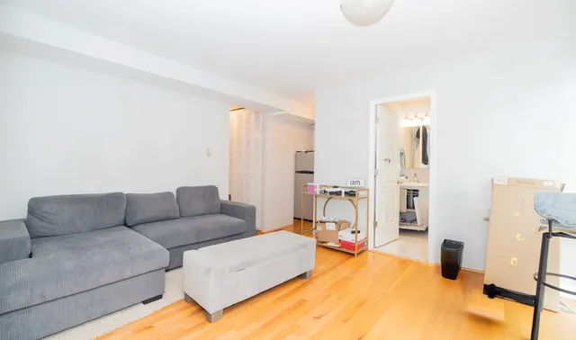 a living room with furniture and a couch