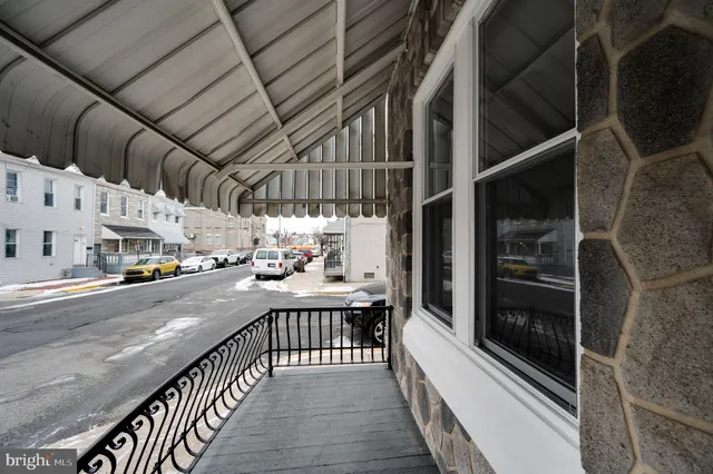 a view of a city from a balcony