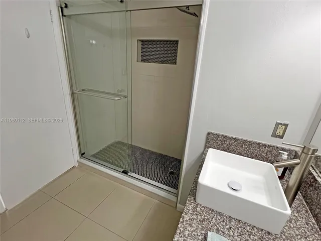 a bathroom with a tub