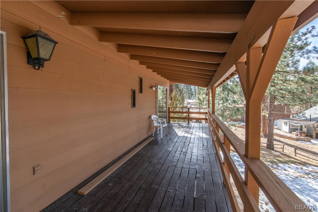458 Edgemoor Road Big Bear Lake, CA 92315 - Photo 5 of 47 a view of a balcony with wooden floor
