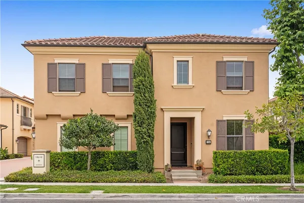 a front view of a house