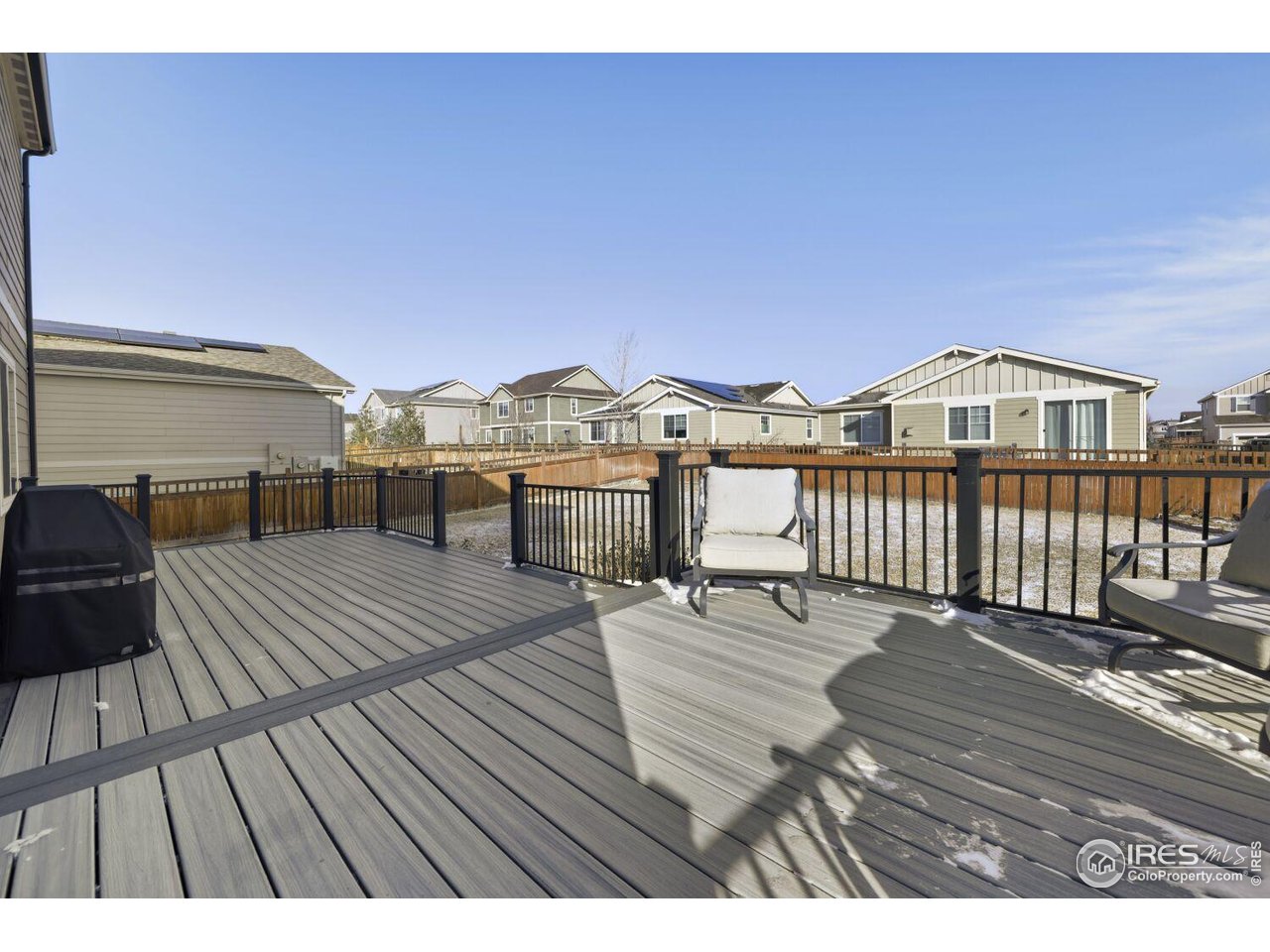 6112 Black Mesa Road Frederick, CO 80516 - Photo 33 of 45 a view of a terrace with a bench