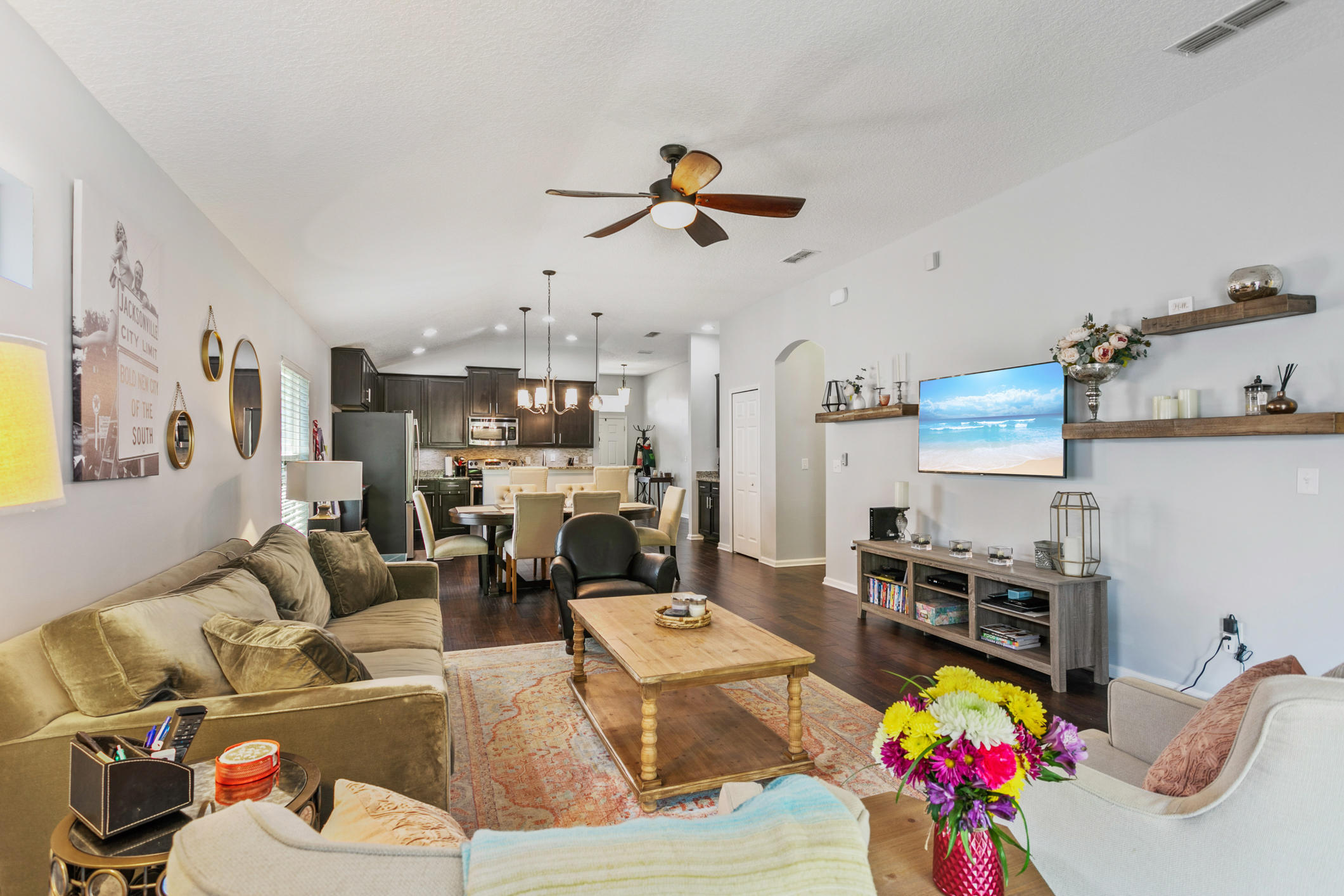 1365 Royal Dornoch Drive Jacksonville, FL 32221 - Photo 17 of 32 a living room with lots of furniture and ceiling fan